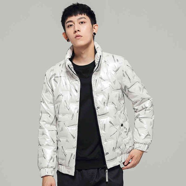 duck white lightweight men's new down jacket fashion korean style stand-up collar winter casual print short for male, Black
duck white lightweight men's new down jacket fashion korean style stand-up collar winter casual print short for male, Black