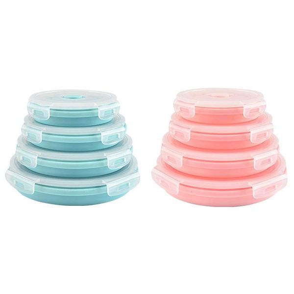 4pcs/set portable folding lunch boxes round silicone lunchbox microwave bento box kitchen containers wb953 dinnerware sets
4pcs/set portable folding lunch boxes round silicone lunchbox microwave bento box kitchen containers wb953 dinnerware sets