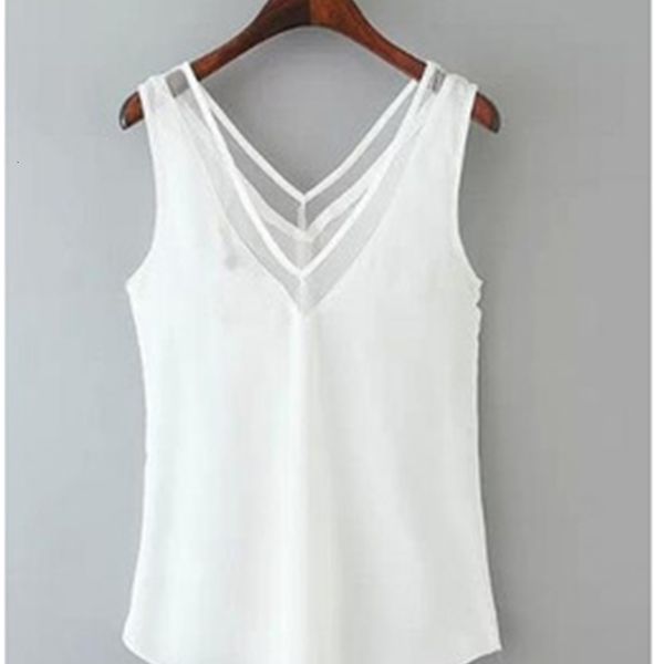 solid color v-neck gauze stitching vest chiffon shirt female fashion black casual t-shirt woman, White
solid color v-neck gauze stitching vest chiffon shirt female fashion black casual t-shirt woman, White