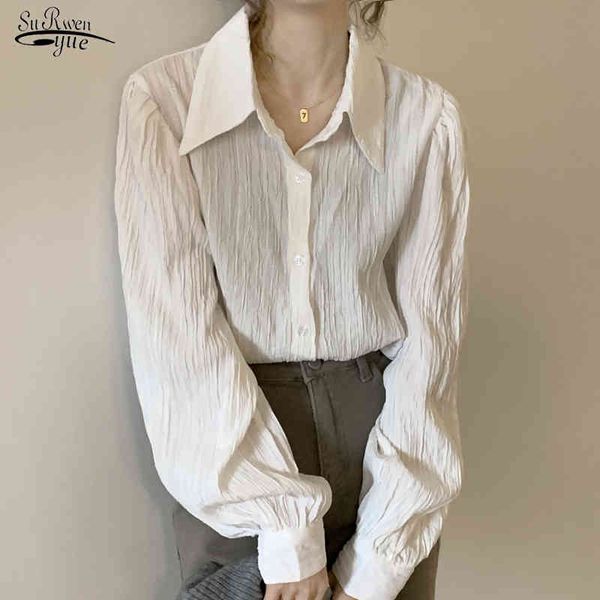 spring autumn long sleeve loose pleated blouse women casual solid cardigan shirts plus size ladies clothing 12344 210508, White
spring autumn long sleeve loose pleated blouse women casual solid cardigan shirts plus size ladies clothing 12344 210508, White