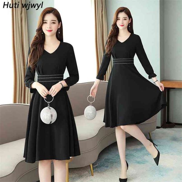 vintage female black chiffon midi dresses autumn winter 2xl plus size solid long sleeve dress elegant women party vestidos 210528, Black;gray
vintage female black chiffon midi dresses autumn winter 2xl plus size solid long sleeve dress elegant women party vestidos 210528, Black;gray