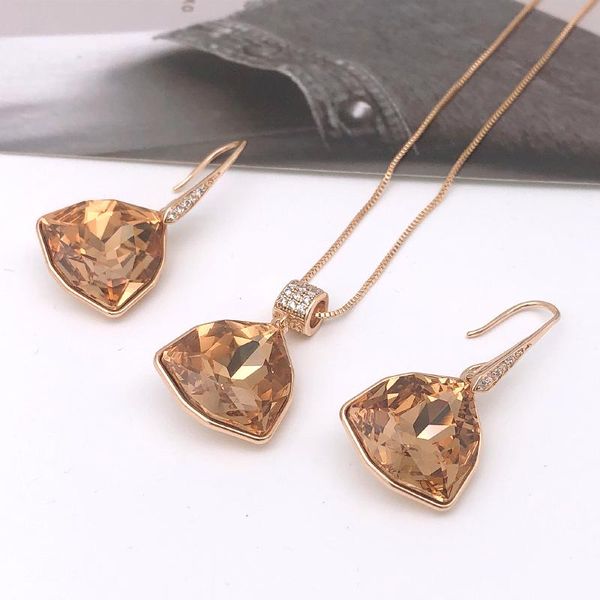 earrings & necklace womens costume jewelry made with austria crystal for girls fashion triangle design dangle and pendant set bijoux gift, Silver
earrings & necklace womens costume jewelry made with austria crystal for girls fashion triangle design dangle and pendant set bijoux gift, Silver