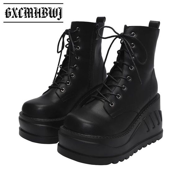 boots gxcmhbwj women wedges platform ankle punk goth style round toe lace up side zip thick bottom high heel woman demonia, Black
boots gxcmhbwj women wedges platform ankle punk goth style round toe lace up side zip thick bottom high heel woman demonia, Black
