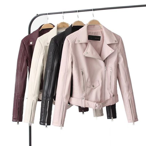 jacket autumn style lapel long sleeve solid color cuffs zipper belt leather slim fit 012201, Black;brown
jacket autumn style lapel long sleeve solid color cuffs zipper belt leather slim fit 012201, Black;brown
