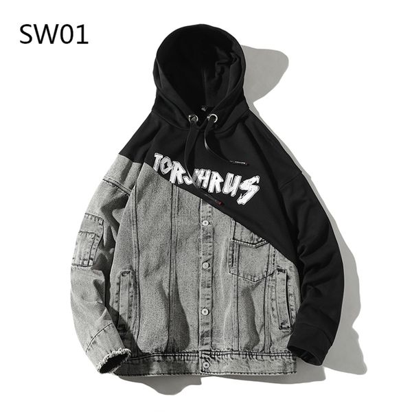 autumn models white denim stitching print hoodie trendy brand jacket men 210818, Black;brown
autumn models white denim stitching print hoodie trendy brand jacket men 210818, Black;brown