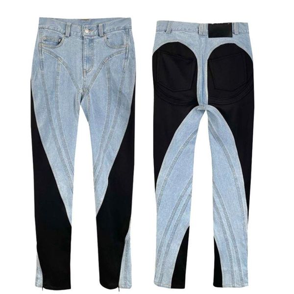 women's jeans vintage patchwork high waist denim pencil pants and jacket coat color matching set 2021 spring autumn women two-piece sui, Blue
women's jeans vintage patchwork high waist denim pencil pants and jacket coat color matching set 2021 spring autumn women two-piece sui, Blue