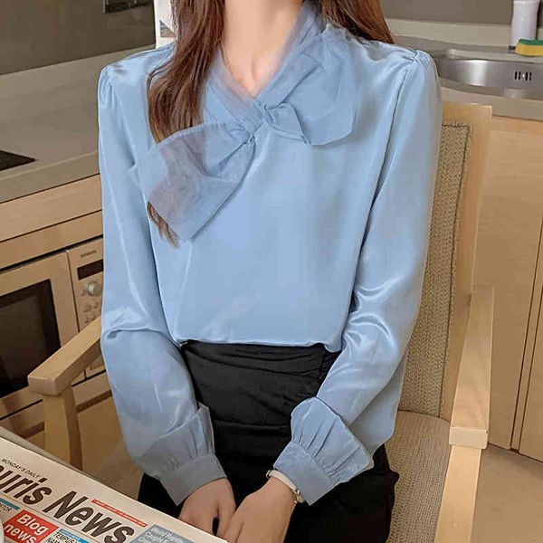 blusas mujer de moda autumn korean style long-sleeved shirt women's blouse casual bow neck chiffon 521j 210420, White
blusas mujer de moda autumn korean style long-sleeved shirt women's blouse casual bow neck chiffon 521j 210420, White