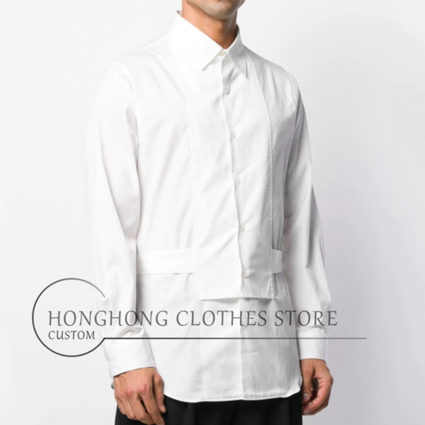 men's casual shirts -6xl custom style loose shirt personality large size long-sleeved four seasons coat, White;black
men's casual shirts -6xl custom style loose shirt personality large size long-sleeved four seasons coat, White;black