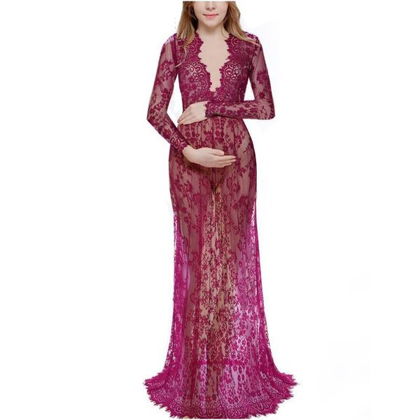 casual dresses lace pregnant dress maternity solid long sleeve deep v neck transparent gown po shoot robe, Black;gray
casual dresses lace pregnant dress maternity solid long sleeve deep v neck transparent gown po shoot robe, Black;gray