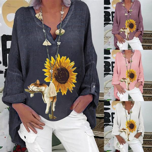 women's t-shirt t-shirts women plus size casual long sleeve floral print loose v-neck ropa mujer camisetas harajuku t shirt haut, White
women's t-shirt t-shirts women plus size casual long sleeve floral print loose v-neck ropa mujer camisetas harajuku t shirt haut, White