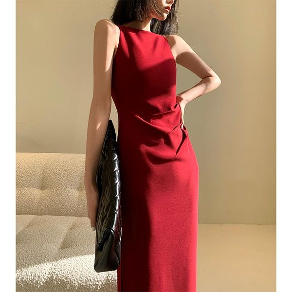 casual dresses sling dress 2021 lady summer solid color fold slim basic party sleeveless elegant fashion split club midi for women, Black;gray
casual dresses sling dress 2021 lady summer solid color fold slim basic party sleeveless elegant fashion split club midi for women, Black;gray