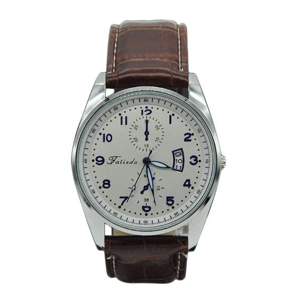 wristwatches luxury men\\'s watches leather band male analog quartz watch men fashion casual with calendar relogio, Slivery;brown
wristwatches luxury men\\'s watches leather band male analog quartz watch men fashion casual with calendar relogio, Slivery;brown