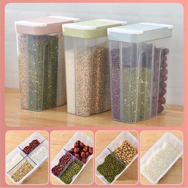 storage bottles & jars kitchen partitioned tank containers multi-function storages fresh-keeping cereals cere
storage bottles & jars kitchen partitioned tank containers multi-function storages fresh-keeping cereals cere