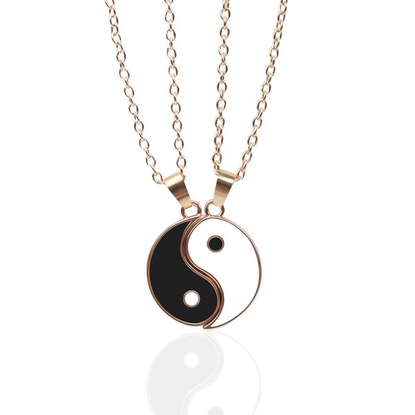 creative couple necklaces chinese tai chi charm stitching pendant chain necklace jewelry brother friend lovers gift 2pcs/set, Silver
creative couple necklaces chinese tai chi charm stitching pendant chain necklace jewelry brother friend lovers gift 2pcs/set, Silver