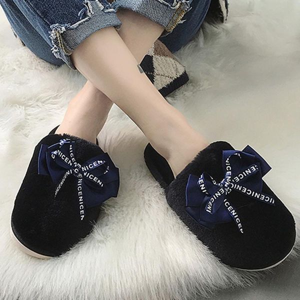 slippers women winter home bow shoes plush soft foundation comfort house indoor bedroom lovers couples warm, Black
slippers women winter home bow shoes plush soft foundation comfort house indoor bedroom lovers couples warm, Black