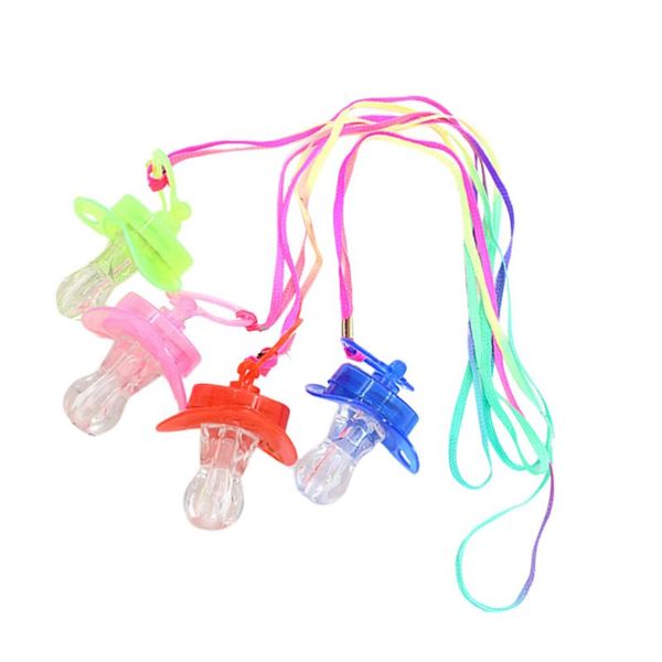 party favor 4 pcs flashing whistle baby pacifier led glowing atmosphere cheering props for concert events (random color)
party favor 4 pcs flashing whistle baby pacifier led glowing atmosphere cheering props for concert events (random color)