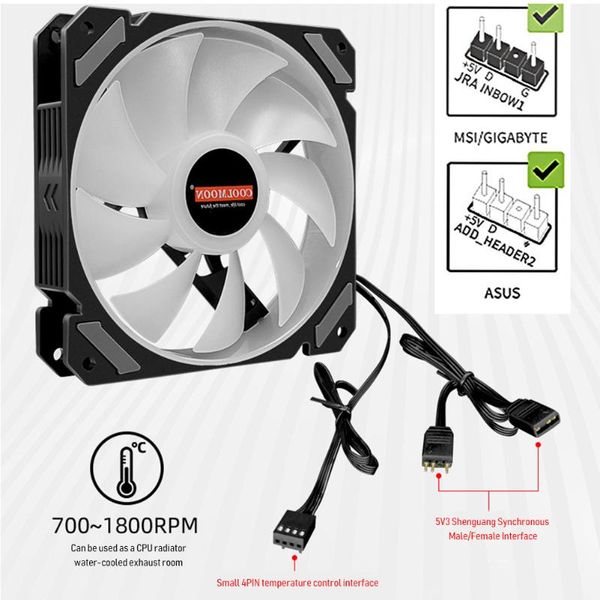 fans & coolings coolmoon cpu cooler argb 120x120x25mm 4 pin radiator quiet pwm temperature control 5v pc computer case cooling fan
fans & coolings coolmoon cpu cooler argb 120x120x25mm 4 pin radiator quiet pwm temperature control 5v pc computer case cooling fan