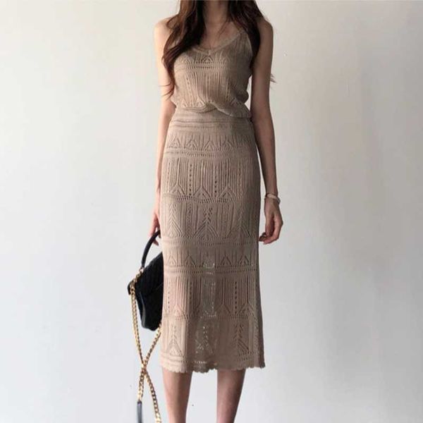 korean summer women's casual outfit knit spaghetti strap + runway high waist elegant skirts 2 piece set suit 210529, White
korean summer women's casual outfit knit spaghetti strap + runway high waist elegant skirts 2 piece set suit 210529, White