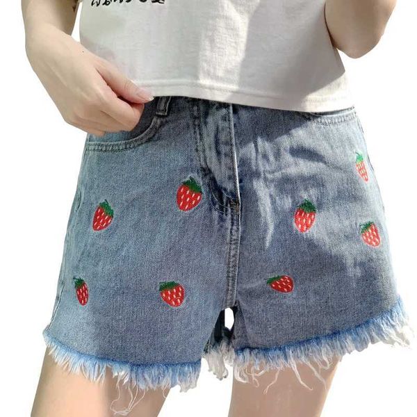 women's shorts kawaii strawberry denim girls high waist cute wide fashion jeans summer korean vintage distressed casual cgvq, White;black
women's shorts kawaii strawberry denim girls high waist cute wide fashion jeans summer korean vintage distressed casual cgvq, White;black
