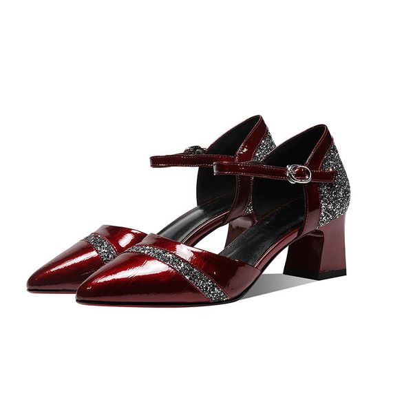 dress shoes classic hollow genuine leather women pumps 2021 summer buckle high heels pointed toe woman party basic, Black
dress shoes classic hollow genuine leather women pumps 2021 summer buckle high heels pointed toe woman party basic, Black
