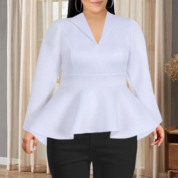 women's blouses & shirts plus size winter white and women elegant v neck tunic pelplum ruffle autumn 2021 female pullover long sleeve
women's blouses & shirts plus size winter white and women elegant v neck tunic pelplum ruffle autumn 2021 female pullover long sleeve