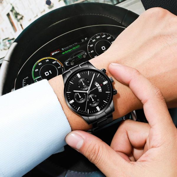 wristwatches men fashion military stainless steel analog date sport quartz wrist watch male clock relogio, Slivery;brown
wristwatches men fashion military stainless steel analog date sport quartz wrist watch male clock relogio, Slivery;brown