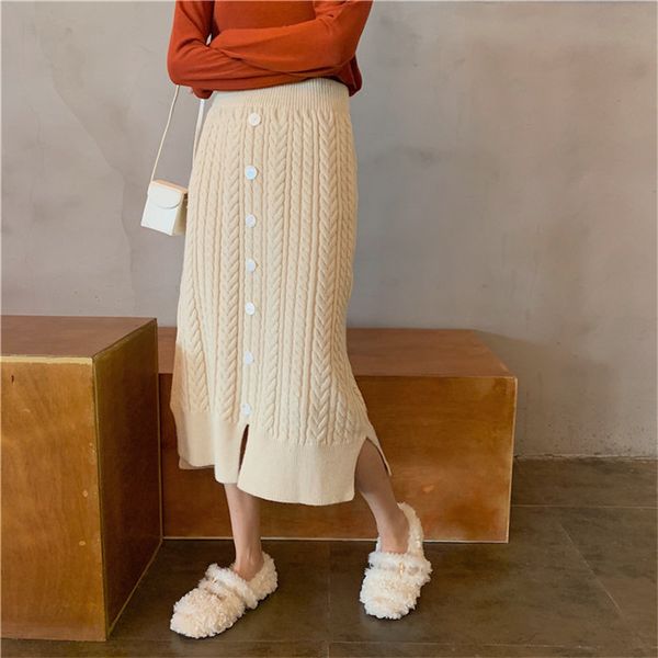 stylish vintage twisted casual slender high waist gentle sweet elastic all match women knitted long skirts 210421, Black
stylish vintage twisted casual slender high waist gentle sweet elastic all match women knitted long skirts 210421, Black