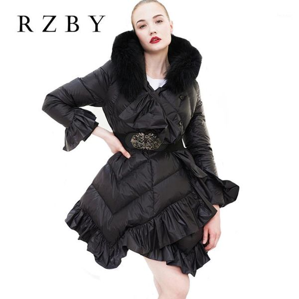 women's down & parkas luxury women jackets falbala design female winter coats adjustable raccoon hair collar vintage hooded slim outwea, Black
women's down & parkas luxury women jackets falbala design female winter coats adjustable raccoon hair collar vintage hooded slim outwea, Black