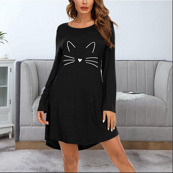 letter nightgowns sleepshirts casual loose women sleepwear sleep shirt printed night dress long sleeve nightwear, Black;red
letter nightgowns sleepshirts casual loose women sleepwear sleep shirt printed night dress long sleeve nightwear, Black;red