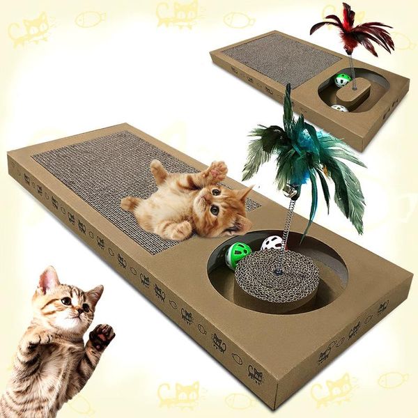 cat toys interesting toy scratch board lounge with teaser stick bell-ball entertainment turntable bed for pet cats
cat toys interesting toy scratch board lounge with teaser stick bell-ball entertainment turntable bed for pet cats