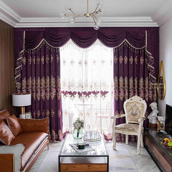 european-style curtains for living dining room bedroom classical embroidery chenille purple valance tulle curtain & drapes
european-style curtains for living dining room bedroom classical embroidery chenille purple valance tulle curtain & drapes
