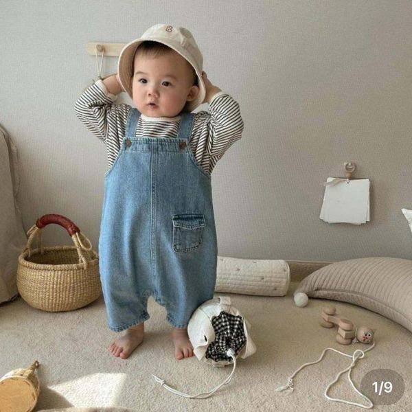 jumpsuits born infant denim overalls striped long-sleeved boy girl cotton t-shirt winter fall baby clothes blouse kids long sleeve, Blue
jumpsuits born infant denim overalls striped long-sleeved boy girl cotton t-shirt winter fall baby clothes blouse kids long sleeve, Blue