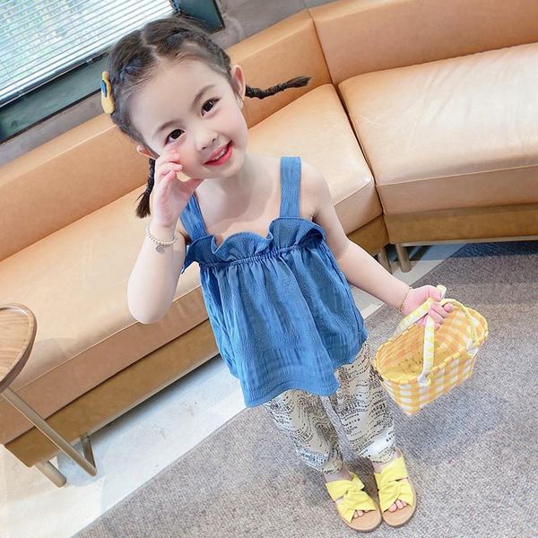 2-piece mosquito-proof trousers set summer little girl darling pure color suspenders knickerbockers clothing sets, White
2-piece mosquito-proof trousers set summer little girl darling pure color suspenders knickerbockers clothing sets, White