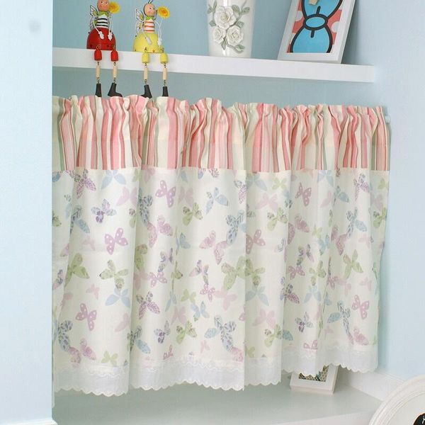 lace hem short curtain rod pocket half-curtain for kitchen small window drapes dust cabinet door coffee shop decor panel &
lace hem short curtain rod pocket half-curtain for kitchen small window drapes dust cabinet door coffee shop decor panel &
