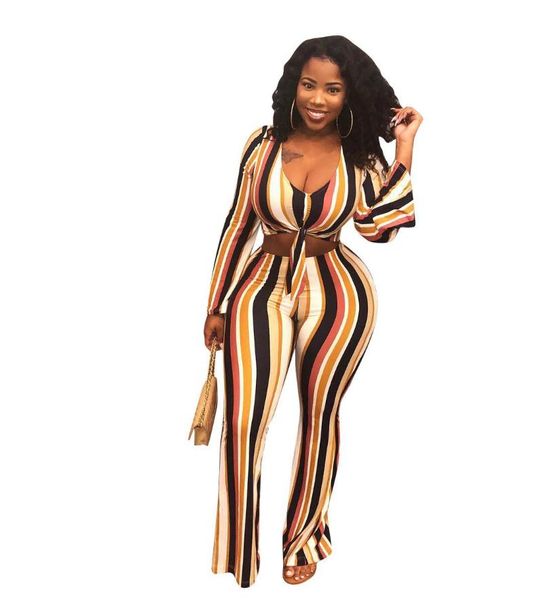 women's two piece pants v-neck long sleeve multi color striped print crop leggings 2pcs bodycon set outfit tracksuit a8004, White
women's two piece pants v-neck long sleeve multi color striped print crop leggings 2pcs bodycon set outfit tracksuit a8004, White