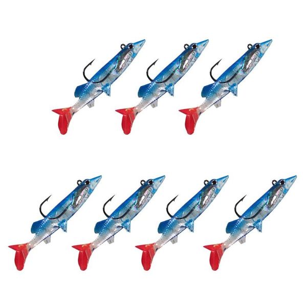 fishing hooks 7pcs universal pvc artificial lures set soft baits 7cm single hook professional fish accessories 2021
fishing hooks 7pcs universal pvc artificial lures set soft baits 7cm single hook professional fish accessories 2021
