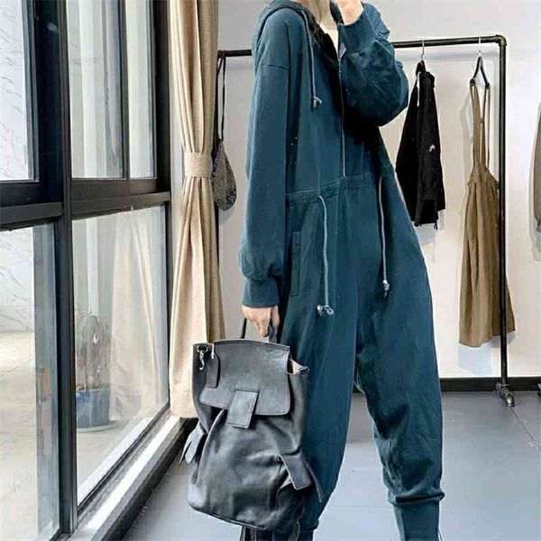 women's jumpsuits & rompers harem autumn winter japanese style loose drawstring long sleeve hooded sweatshirt cotton casual 0p9u, Black;white
women's jumpsuits & rompers harem autumn winter japanese style loose drawstring long sleeve hooded sweatshirt cotton casual 0p9u, Black;white