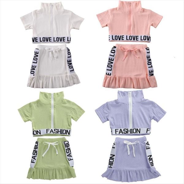 kids baby girls clothes sets letter short sleeve zipper t shirt amp ruffle skirts outfits, White
kids baby girls clothes sets letter short sleeve zipper t shirt amp ruffle skirts outfits, White