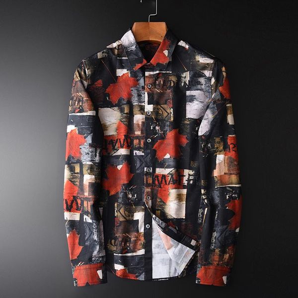 men's casual shirts brand 100% cotton mens luxury fashion digital printing long sleeve men shirt slim fit party male plus size 4xl, White;black
men's casual shirts brand 100% cotton mens luxury fashion digital printing long sleeve men shirt slim fit party male plus size 4xl, White;black