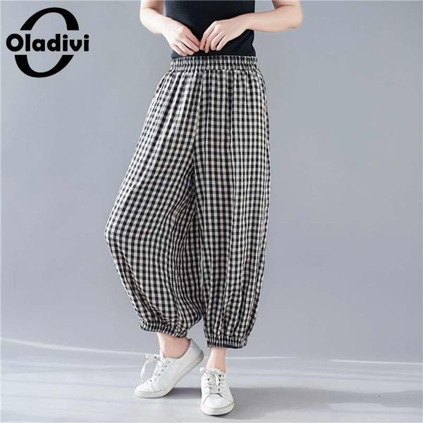 oladivi plus size wide leg harem pants women cotton linen 3/4 length plaid pant spring summer capris casual loose trousers l xl women's, Black;white
oladivi plus size wide leg harem pants women cotton linen 3/4 length plaid pant spring summer capris casual loose trousers l xl women's, Black;white