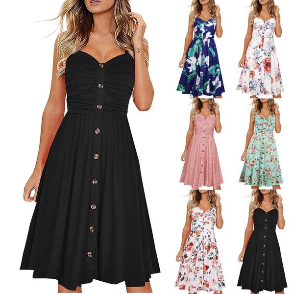 casual dresses boho floral dress summer vintage sundress female beach midi button backless polka dot striped women dress2021, Black;gray
casual dresses boho floral dress summer vintage sundress female beach midi button backless polka dot striped women dress2021, Black;gray