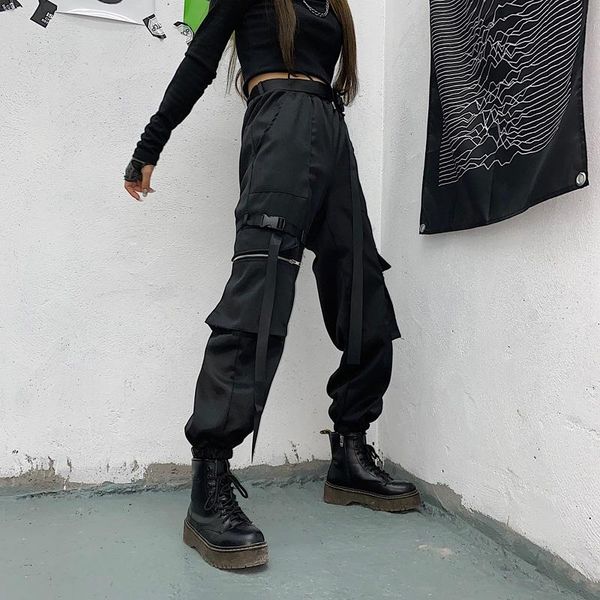 women's pants & capris goohojio 2021 hip hop harajuku cargo for women autumn vintage high waist ankle length trousers, Black;white
women's pants & capris goohojio 2021 hip hop harajuku cargo for women autumn vintage high waist ankle length trousers, Black;white