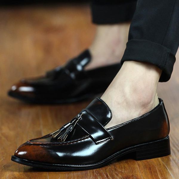 dress shoes men brogue british oxford pointed toe male gentleman pu leather footwear flats tassel loafers zapatos hombre, Black
dress shoes men brogue british oxford pointed toe male gentleman pu leather footwear flats tassel loafers zapatos hombre, Black