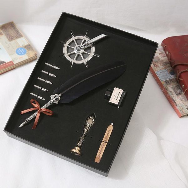 fountain pens 24 vintage style feather pen noble english calligraphy beautiful gift box wrapping stainless steel nib
fountain pens 24 vintage style feather pen noble english calligraphy beautiful gift box wrapping stainless steel nib