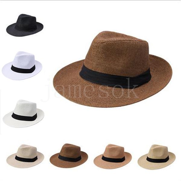 men straw cap cowboy style wide brim jazz caps festive party supplies stylish panama 7colors 58cm hood beach sun hats dd213, Blue;gray
men straw cap cowboy style wide brim jazz caps festive party supplies stylish panama 7colors 58cm hood beach sun hats dd213, Blue;gray