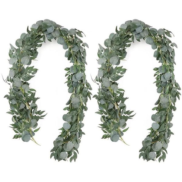 decorative flowers & wreaths artificial eucalyptus garland with willow vines, 2 packs 6.5 feet greenery, silver dollar
decorative flowers & wreaths artificial eucalyptus garland with willow vines, 2 packs 6.5 feet greenery, silver dollar