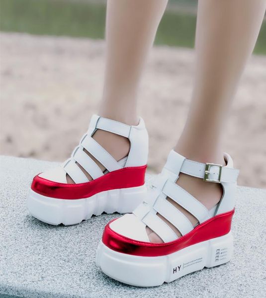 summer women's sports sandals korean version of the thick bottom wild wedges with muffin casual shoes, Black
summer women's sports sandals korean version of the thick bottom wild wedges with muffin casual shoes, Black