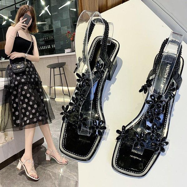 summer thick-heeled rhinestone sandals female comfortable casual breathable word buckle x232, Black
summer thick-heeled rhinestone sandals female comfortable casual breathable word buckle x232, Black