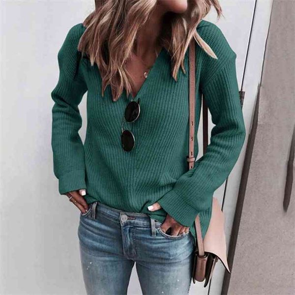 women autumn v-neck pullovers knitted sweaters winter casual loose sweater female long sleeve solid jumpers 210427, White;black
women autumn v-neck pullovers knitted sweaters winter casual loose sweater female long sleeve solid jumpers 210427, White;black
