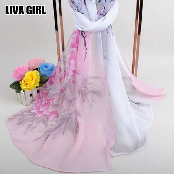 scarves liva girl elegant soft women's magpies peony floral printed women chiffon scarf comfy fashion accessories female, Blue;gray
scarves liva girl elegant soft women's magpies peony floral printed women chiffon scarf comfy fashion accessories female, Blue;gray
